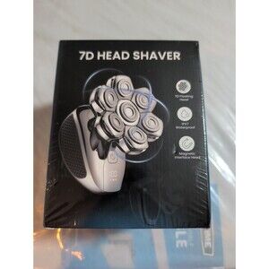 Head Shaver for Bald Men, 7D Floating Electric Razor, Close Smooth Shave Silver